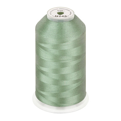 New brothread 100% Polyester with High Sheen Embroidery Thread, 5000M, 40WT(120D/2) 150+ Colors Selected for Commercial Multi Needles and Single Needle Embroidery Machine