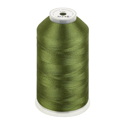 New brothread 100% Polyester with High Sheen Embroidery Thread, 5000M, 40WT(120D/2) 150+ Colors Selected for Commercial Multi Needles and Single Needle Embroidery Machine