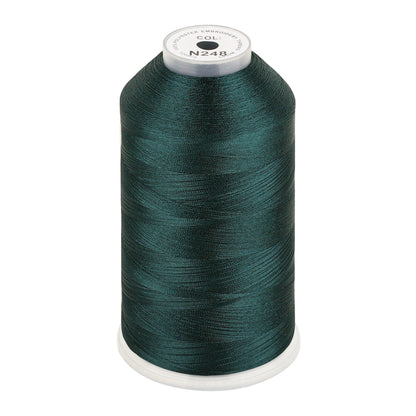 New brothread 100% Polyester with High Sheen Embroidery Thread, 5000M, 40WT(120D/2) 150+ Colors Selected for Commercial Multi Needles and Single Needle Embroidery Machine