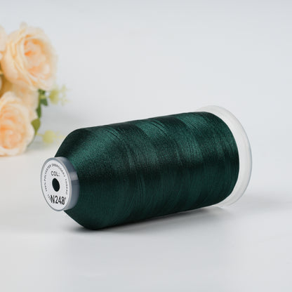 New Brothread 40WT Polyester Embroidery Machine Thread | 5000M per Spool | Includes Janome Colors for Commercial/Home Use