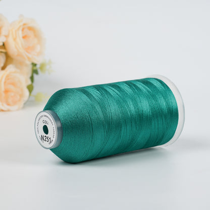 New Brothread 40WT Polyester Embroidery Machine Thread | 5000M per Spool | Includes Janome Colors for Commercial/Home Use