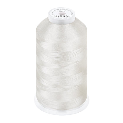 New brothread 100% Polyester with High Sheen Embroidery Thread, 5000M, 40WT(120D/2) 150+ Colors Selected for Commercial Multi Needles and Single Needle Embroidery Machine