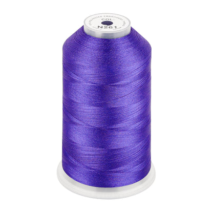 New brothread 100% Polyester with High Sheen Embroidery Thread, 5000M, 40WT(120D/2) 150+ Colors Selected for Commercial Multi Needles and Single Needle Embroidery Machine