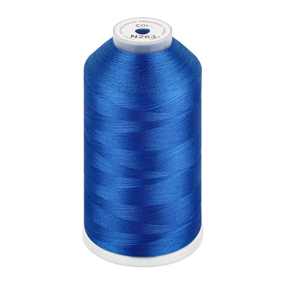New brothread 100% Polyester with High Sheen Embroidery Thread, 5000M, 40WT(120D/2) 150+ Colors Selected for Commercial Multi Needles and Single Needle Embroidery Machine