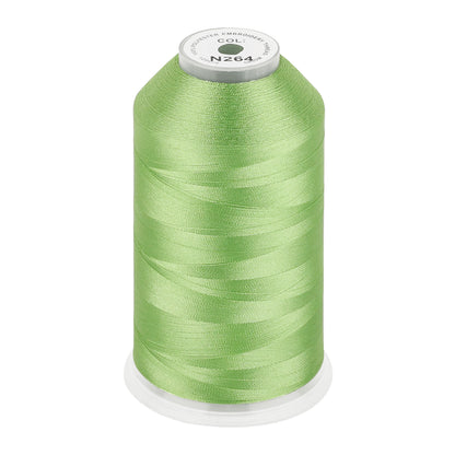 New brothread 100% Polyester with High Sheen Embroidery Thread, 5000M, 40WT(120D/2) 150+ Colors Selected for Commercial Multi Needles and Single Needle Embroidery Machine