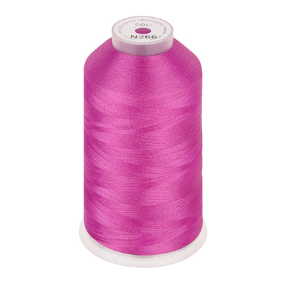 New brothread 100% Polyester with High Sheen Embroidery Thread, 5000M, 40WT(120D/2) 150+ Colors Selected for Commercial Multi Needles and Single Needle Embroidery Machine