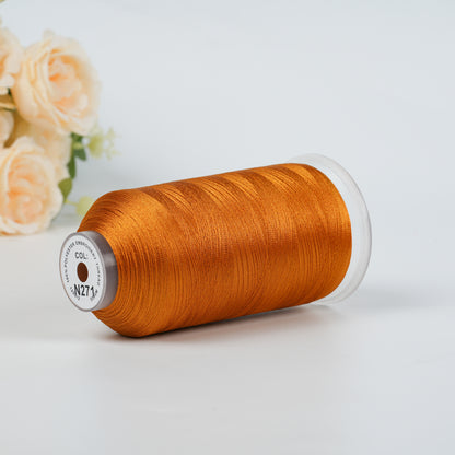 New Brothread 40WT Polyester Embroidery Machine Thread | 5000M per Spool | Includes Janome Colors for Commercial/Home Use