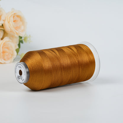 New Brothread 40WT Polyester Embroidery Machine Thread | 5000M per Spool | Includes Janome Colors for Commercial/Home Use