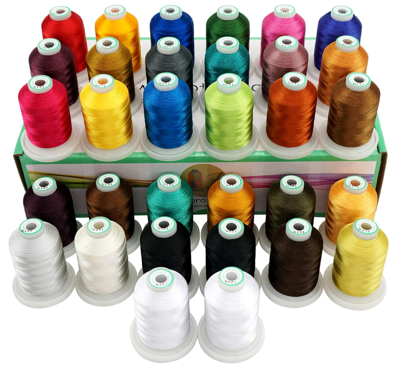 New brothread 32 Spools Polyester Embroidery Machine Thread - Assortment 3