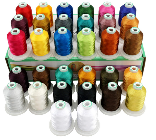 New brothread 32 Spools Polyester Embroidery Machine Thread - Assortment 3