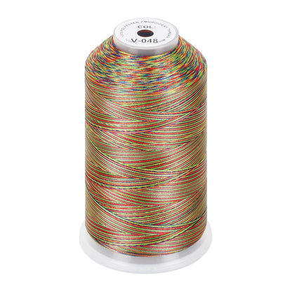 New brothread 100% Polyester with High Sheen Embroidery Thread, 5000M, 40WT(120D/2) 150+ Colors Selected for Commercial Multi Needles and Single Needle Embroidery Machine