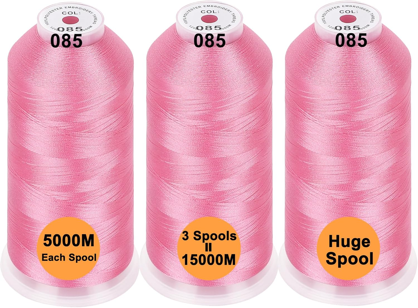 New brothreads - 40 Options- Various Assorted Color Packs of Polyester Embroidery Machine Thread Huge Spool 5000M for All Embroidery Machines