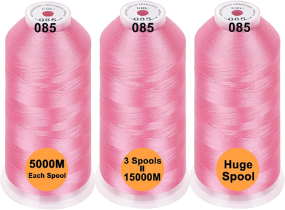 New brothreads - 40 Options- Various Assorted Color Packs of Polyester Embroidery Machine Thread Huge Spool 5000M for All Embroidery Machines