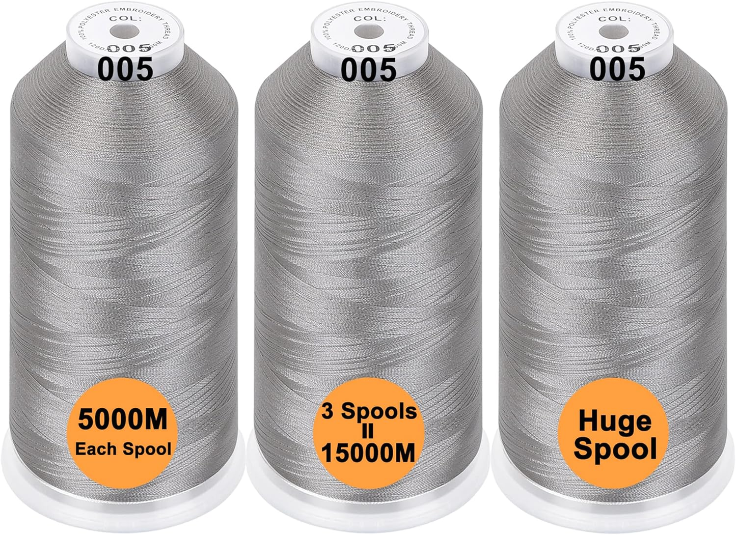 New brothreads - 40 Options- Various Assorted Color Packs of Polyester Embroidery Machine Thread Huge Spool 5000M for All Embroidery Machines