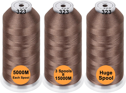 New brothreads - 40 Options- Various Assorted Color Packs of Polyester Embroidery Machine Thread Huge Spool 5000M for All Embroidery Machines