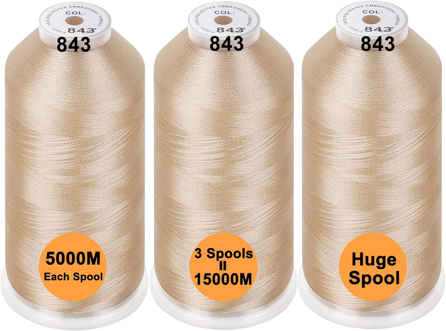 New brothreads - 40 Options- Various Assorted Color Packs of Polyester Embroidery Machine Thread Huge Spool 5000M for All Embroidery Machines