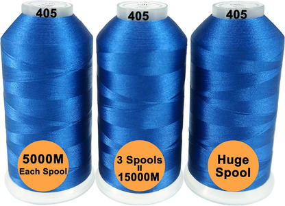 New brothreads - 40 Options- Various Assorted Color Packs of Polyester Embroidery Machine Thread Huge Spool 5000M for All Embroidery Machines