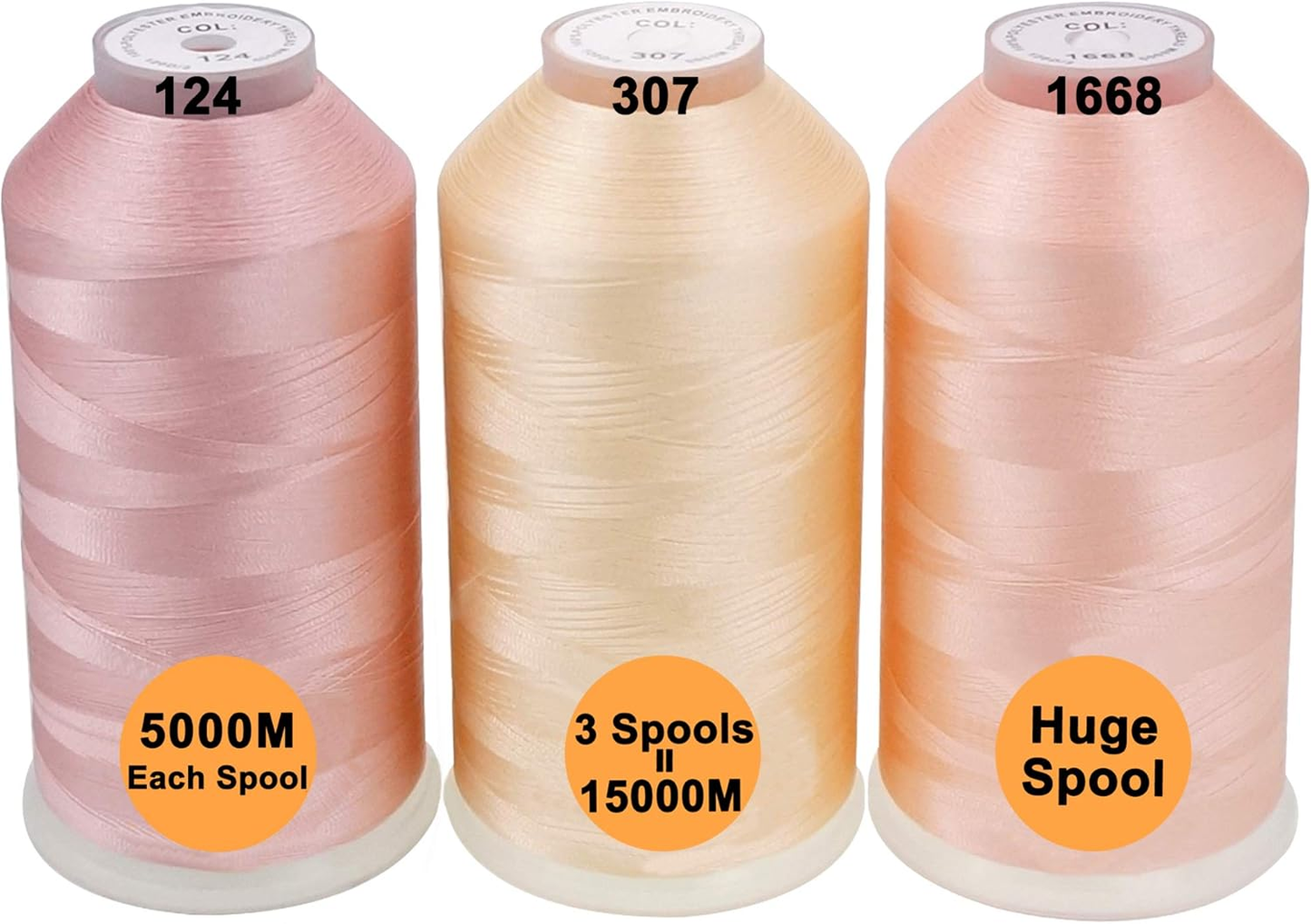 New brothreads - 40 Options- Various Assorted Color Packs of Polyester Embroidery Machine Thread Huge Spool 5000M for All Embroidery Machines