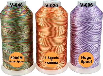 New brothreads - 40 Options- Various Assorted Color Packs of Polyester Embroidery Machine Thread Huge Spool 5000M for All Embroidery Machines