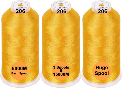 New brothreads - 40 Options- Various Assorted Color Packs of Polyester Embroidery Machine Thread Huge Spool 5000M for All Embroidery Machines