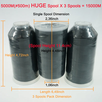 New brothreads - 40 Options- Various Assorted Color Packs of Polyester Embroidery Machine Thread Huge Spool 5000M for All Embroidery Machines