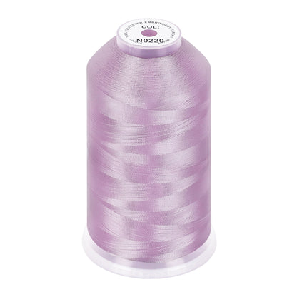 New brothread 100% Polyester with High Sheen Embroidery Thread, 5000M, 40WT(120D/2) 150+ Colors Selected for Commercial Multi Needles and Single Needle Embroidery Machine