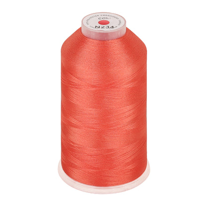 New brothread 100% Polyester with High Sheen Embroidery Thread, 5000M, 40WT(120D/2) 150+ Colors Selected for Commercial Multi Needles and Single Needle Embroidery Machine