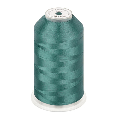 New brothread 100% Polyester with High Sheen Embroidery Thread, 5000M, 40WT(120D/2) 150+ Colors Selected for Commercial Multi Needles and Single Needle Embroidery Machine