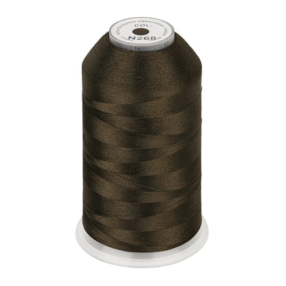 New brothread 100% Polyester with High Sheen Embroidery Thread, 5000M, 40WT(120D/2) 150+ Colors Selected for Commercial Multi Needles and Single Needle Embroidery Machine