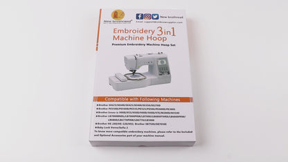New brothread Embroidery Machine Hoop 3 in 1 Set (SA431+SA432+SA434) for Brother SE625 SE600 SE425 SE400 PE550D PE540D PE535 PE525 PE500 LB5000 LB7000 LB6800 Innovis 990D/900D & Babylock Sofia 2 Verve