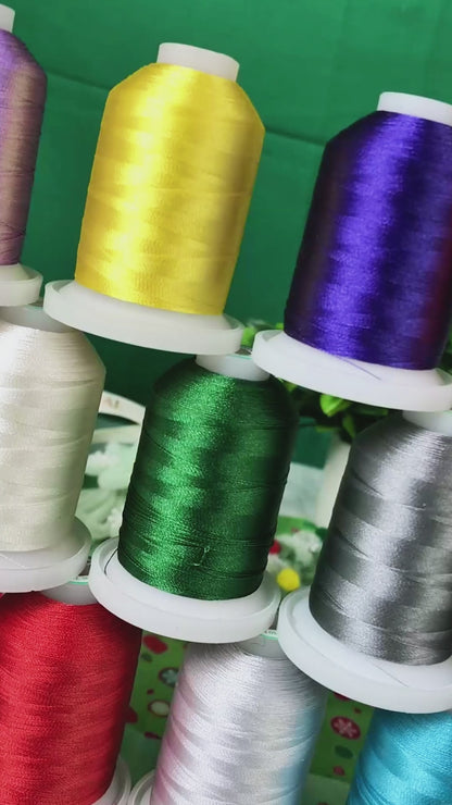 New brothread 32 Spools Polyester Embroidery Machine Thread Kit 1000M (1100Y) Each Spool - Colors Compatible with Janome and Robison-Anton Colors