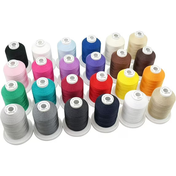 New brothread 16 Variegated Colors 100% Mercerized Cotton Thread 30WT 600M(660Y)