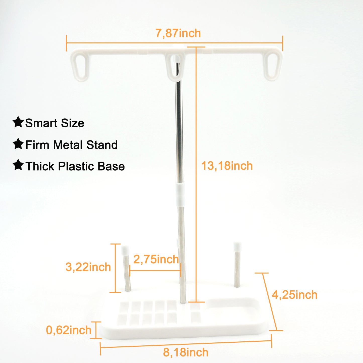 Light Weight Thread Stand -  Spools Holder for Domestic (Home-Base) Embroidery and Sewing Machines