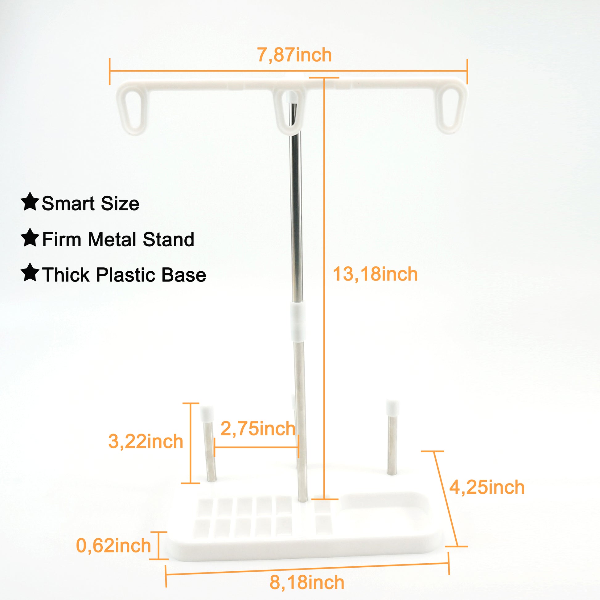 sleeri Spool Thread Holder Stand - 3 Spools Home Sewing Machine Accessories  Embroidery Thread Spool Cone Holder Stand Lightweight 