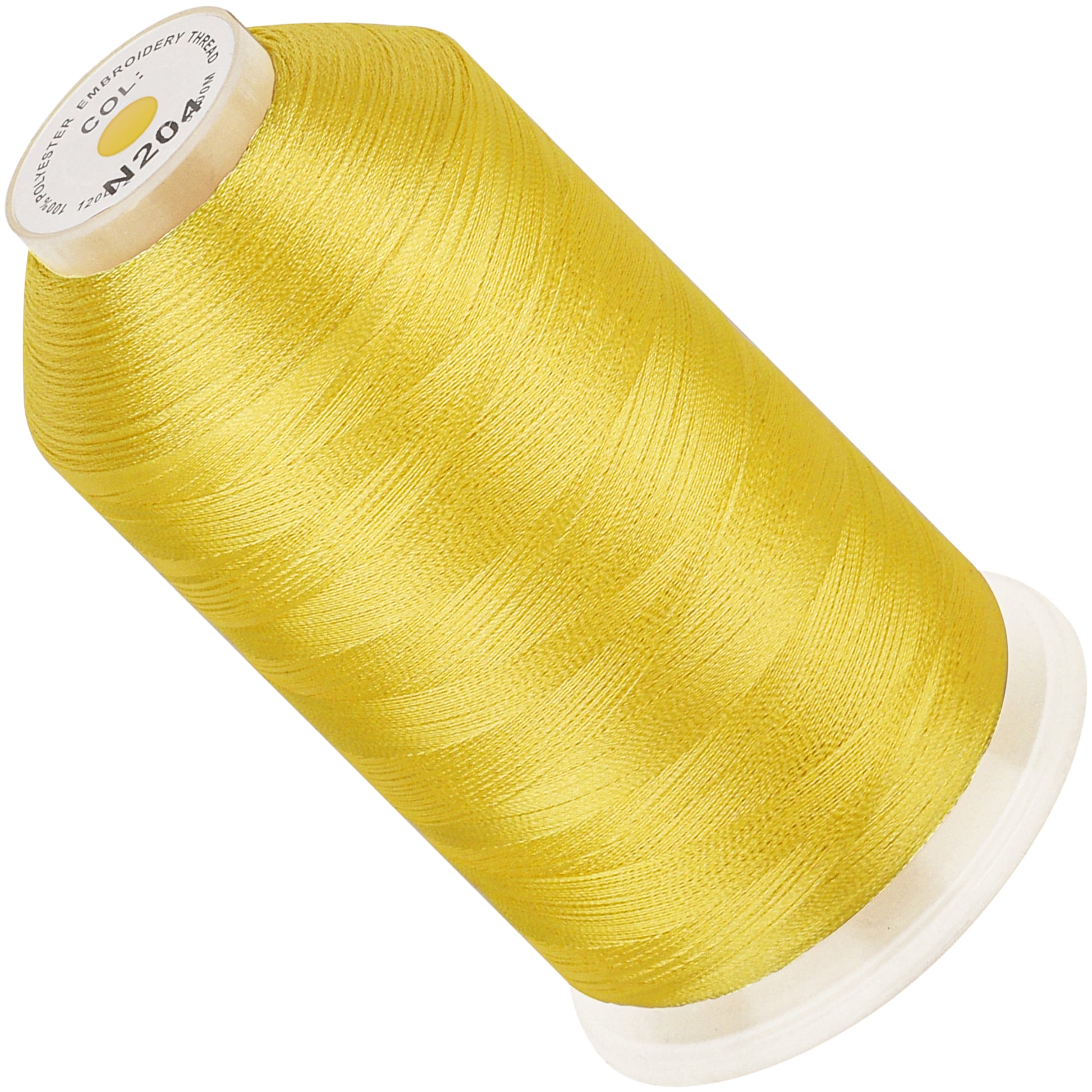 Large Polyester Embroidery Thread No. 154 - Yellow - 5000 M