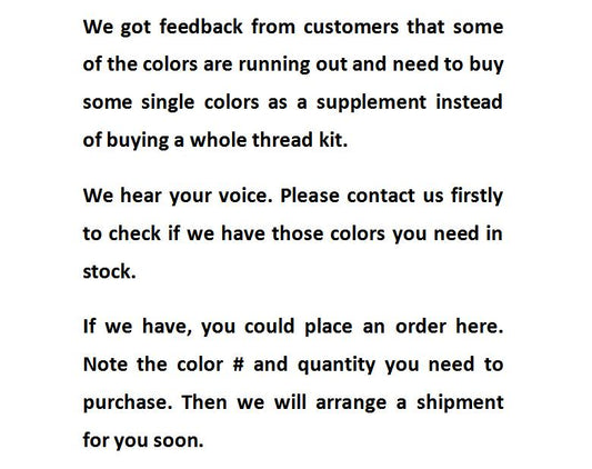 New brothread embroidery machine thread 500M individual spools（Please place an order and note the color number and quantity）