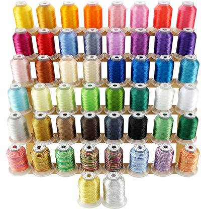New Brothread 20 Colors Metallic Embroidery Machine Thread Kit 500M (5 –  New brothread