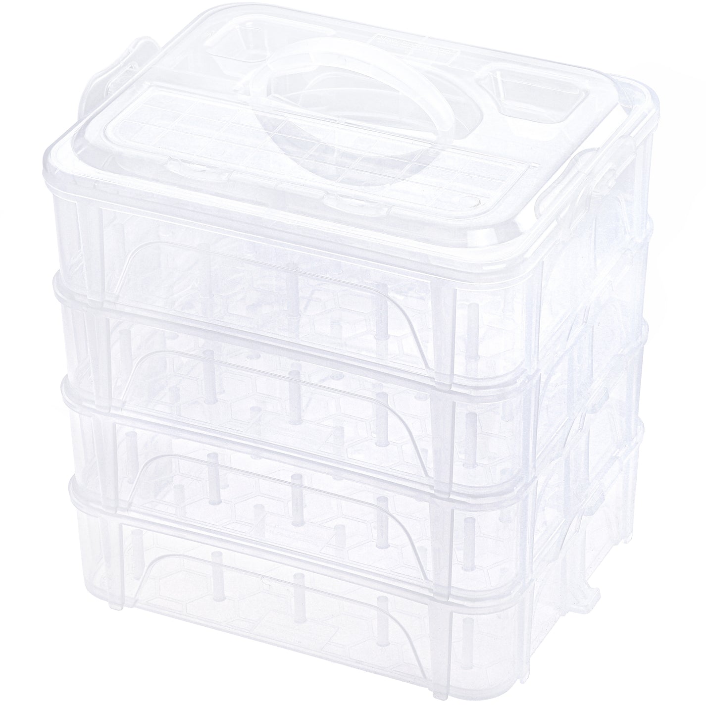 New brothread 4 Layers Stackable Clear Storage for Holdi