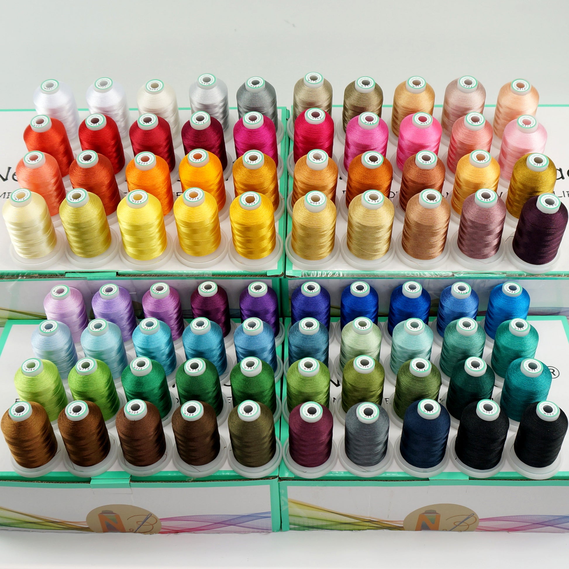 Simthread Polyester Embroidery Thread, 80 Spools 80 Janome Color