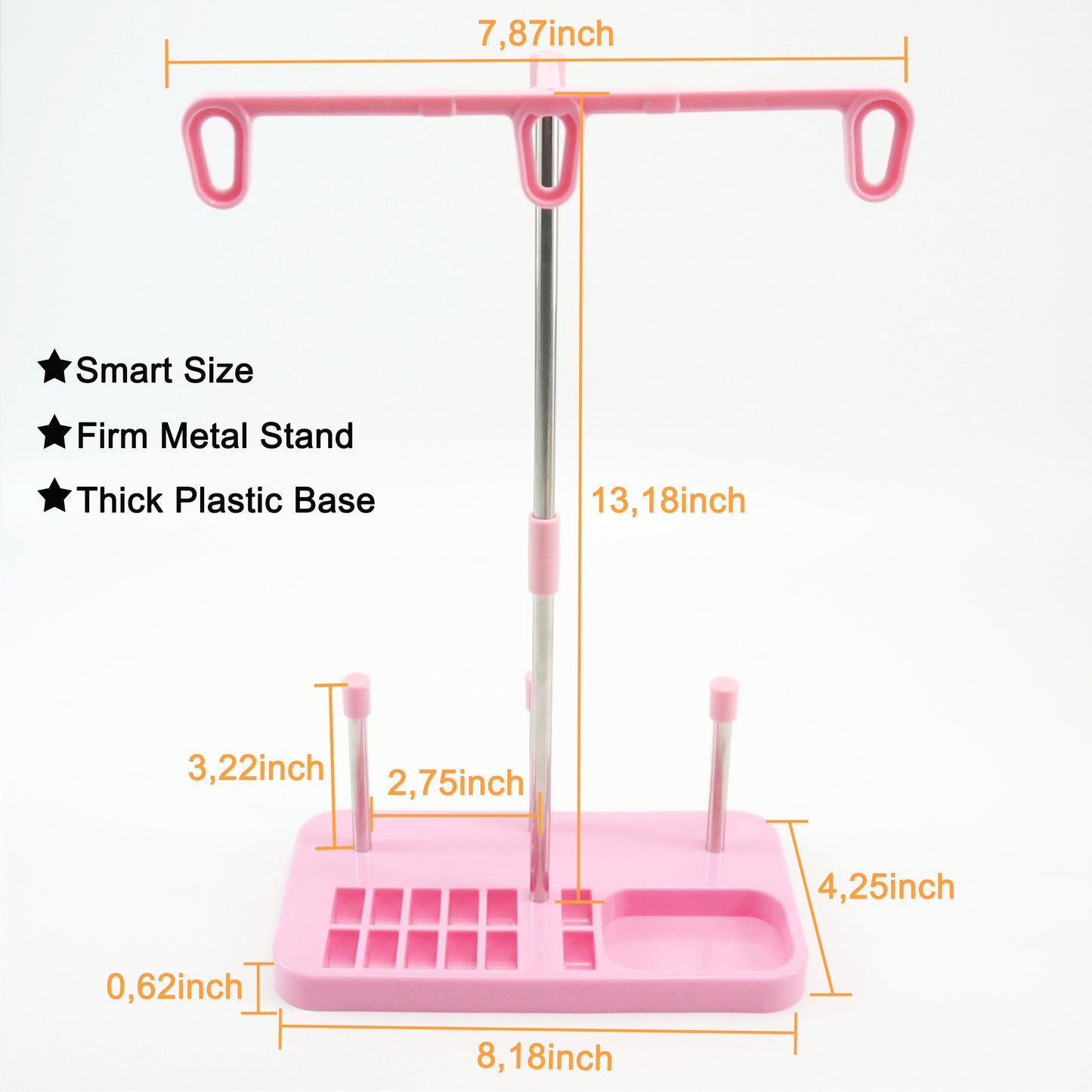Light Weight Thread Stand -  Spools Holder for Domestic (Home-Base) Embroidery and Sewing Machines