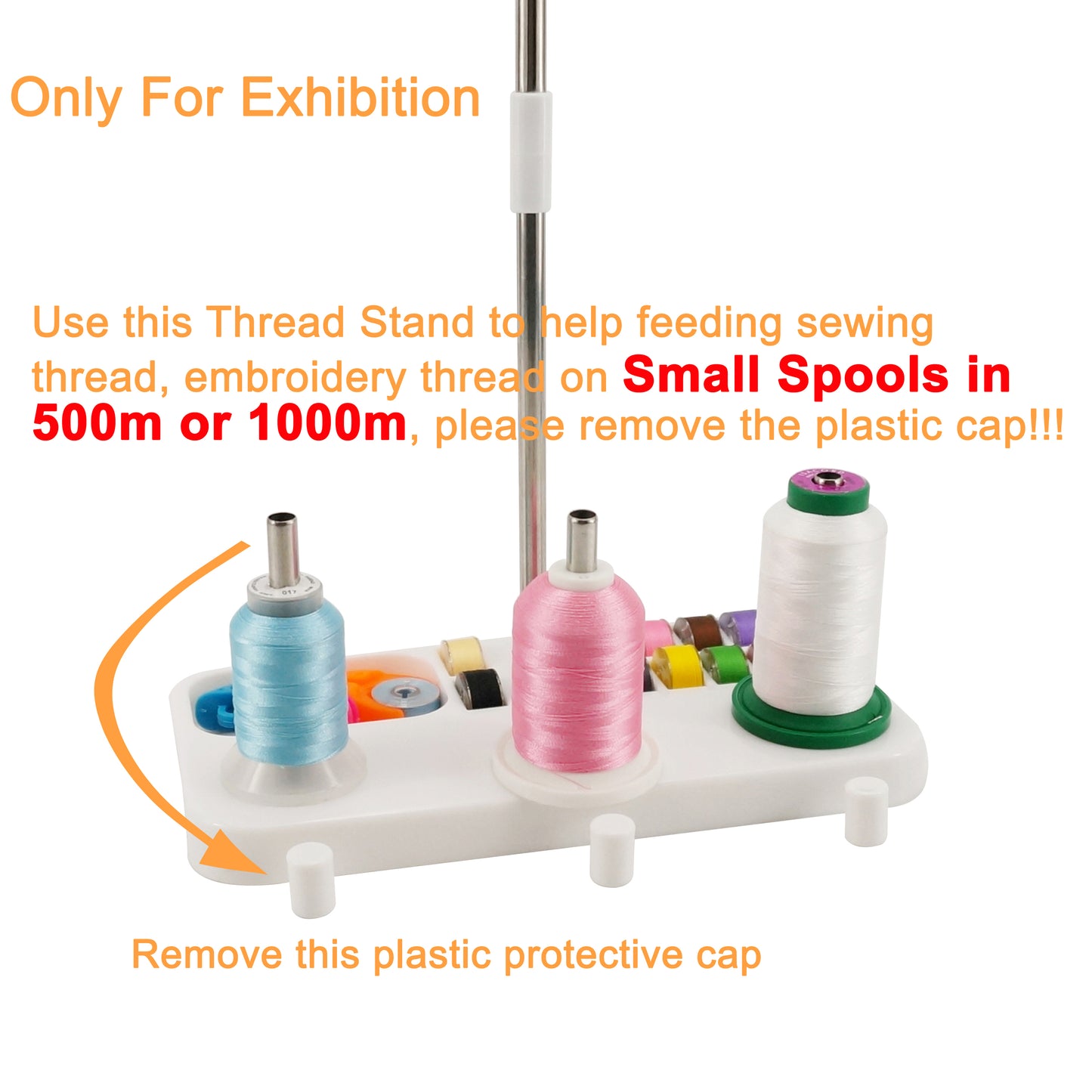 Light Weight Thread Stand -  Spools Holder for Domestic (Home-Base) Embroidery and Sewing Machines