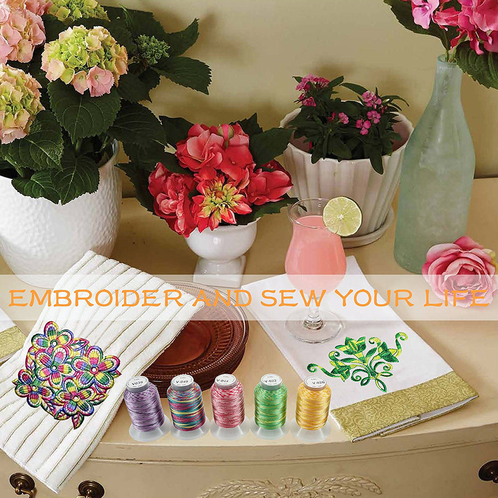 Embroidex 24 Spools Variegated Embroidery Machine Thread