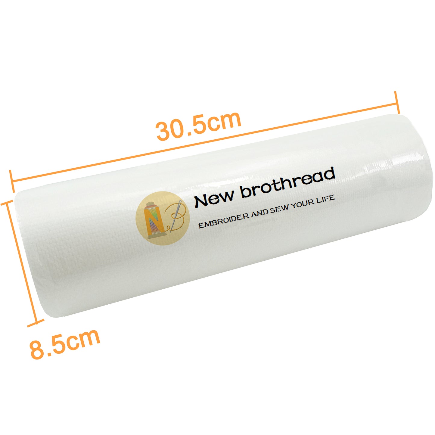New brothread Fusible Iron on No Show Mesh Machine Embroidery Stabilizer Backing 12" x 25 Yd roll - Light Weight 1.8 oz