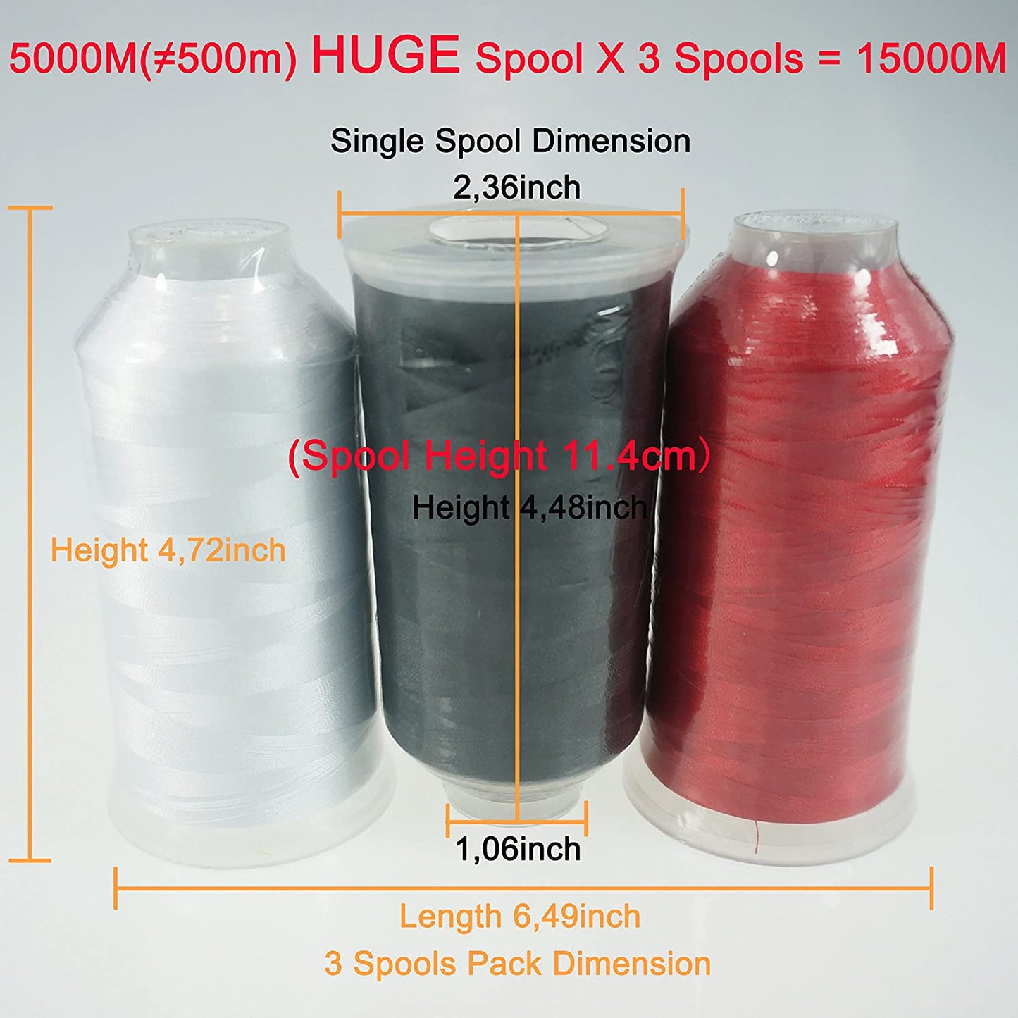 New brothread - 32 Options- Various Assorted Color Packs of Polyester Embroidery Machine Thread Huge Spool 5000M for All Embroidery Machines