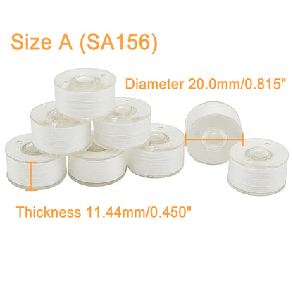 New brothread 25pcs 70D/2 (60WT) Prewound Bobbin Thread Plastic Size A SA156 for Embroidery and Sewing Machines DIY