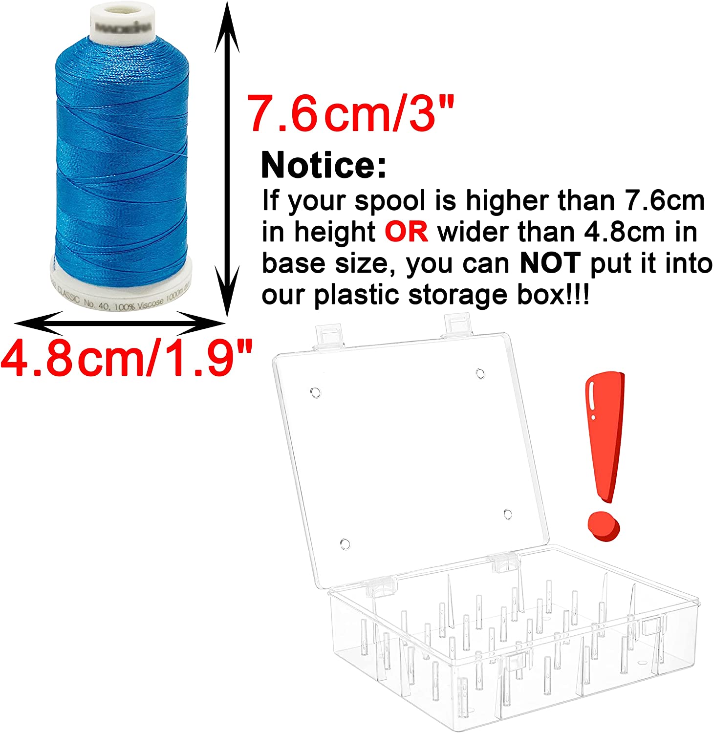 Transparent Plastic Thread Box 42 Rack Household Sewing Thread