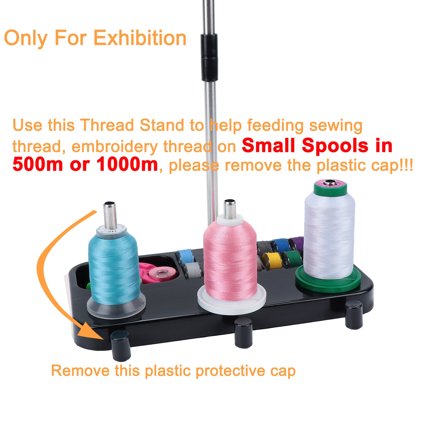 Light Weight Thread Stand -  Spools Holder for Domestic (Home-Base) Embroidery and Sewing Machines