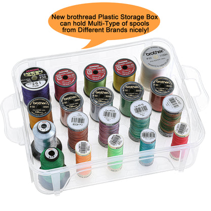 New brothread 4 Layers Stackable Clear Storage Box/Organizer for Holding 80 Spools Home Embroidery & Sewing Thread and Other Embroidery Sewing Crafts (Spool Size Requirement: H≤2.2"; W≤1.69")