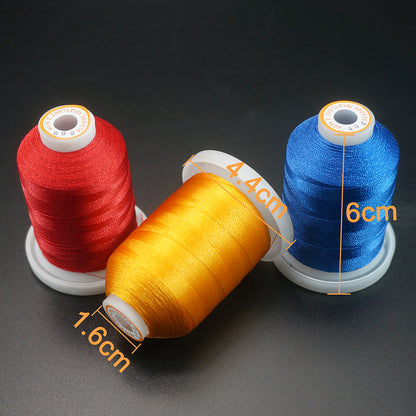 New brothread 64 Spools 1000M (1100Y) Polyester Embroidery Machine Thread Kit for Professional Embroiderer and Beginner