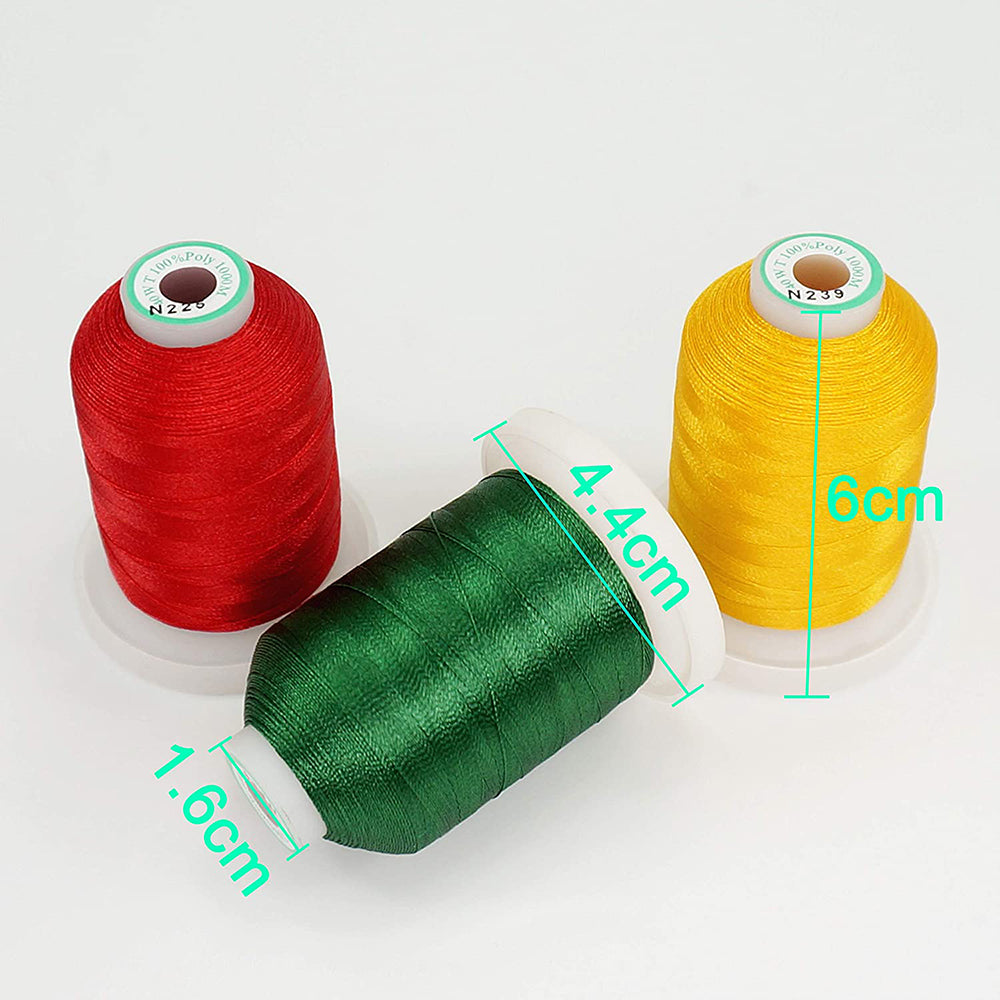 New brothread 32 Spools Polyester Embroidery Machine Thread Kit 1000M (1100Y) Each Spool - Colors Compatible with Janome and Robison-Anton Colors